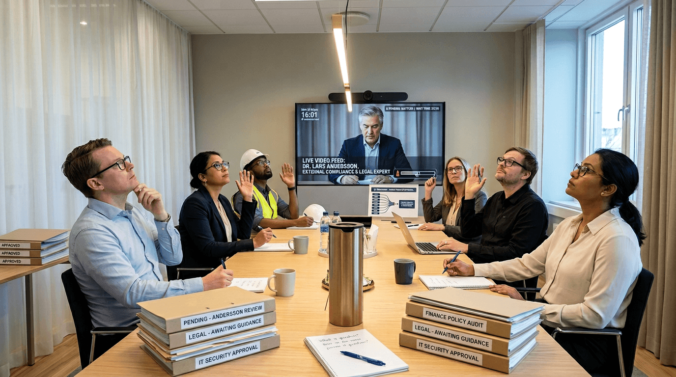 Compliance with requirements and certification – the process stalls, knowledge sits with few.